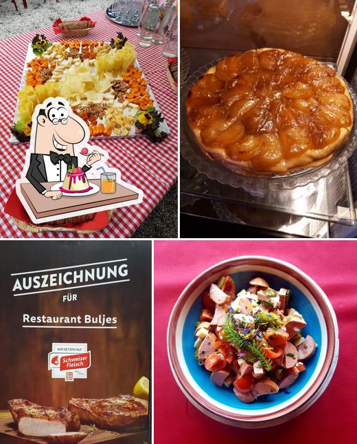 Restaurant Chalet Buljes serve un'ampia selezione di dolci