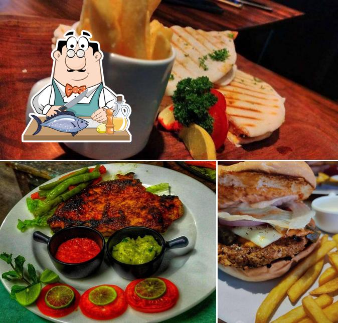 Grilled salmon at Mac's Cafe