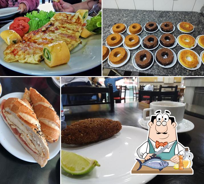 Salmão grelhado em Padaria Eskina do Pão