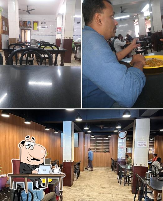 The interior of Govinda Vegetarian Restaurant