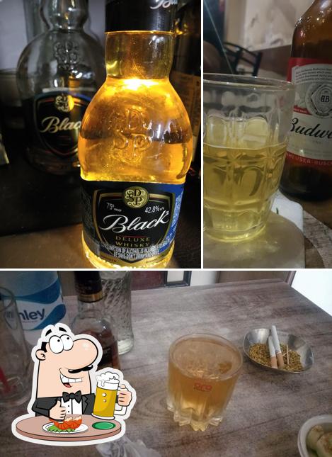 Enjoy a glass of light or dark beer