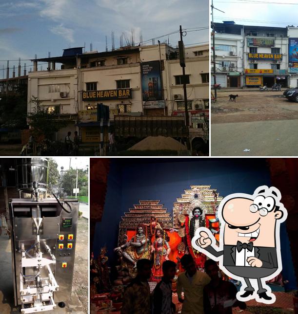 The exterior of Blue Heaven Bar