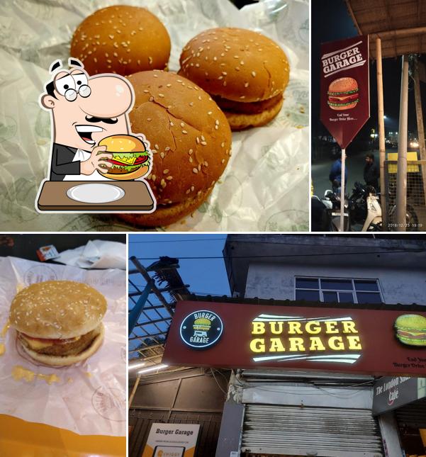 Order one of the burgers served at BURGER GARAGE TALWANDI