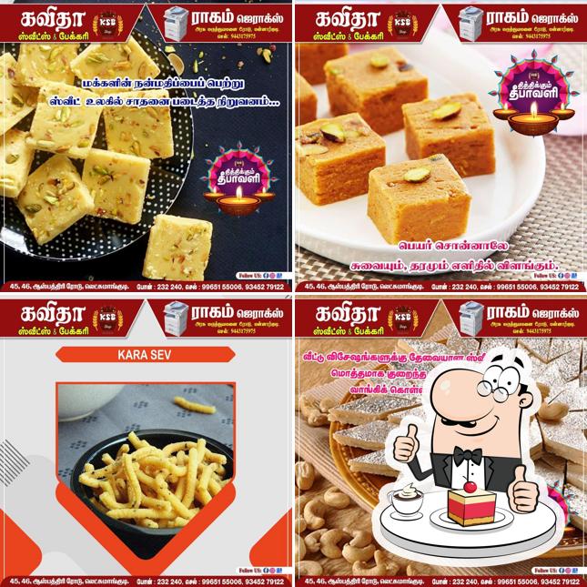 Don’t forget to order a dessert at Kavitha Sweets & Bakery