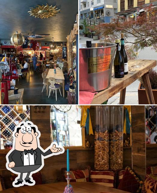 Gli interni di Pavarotti Wine Bar