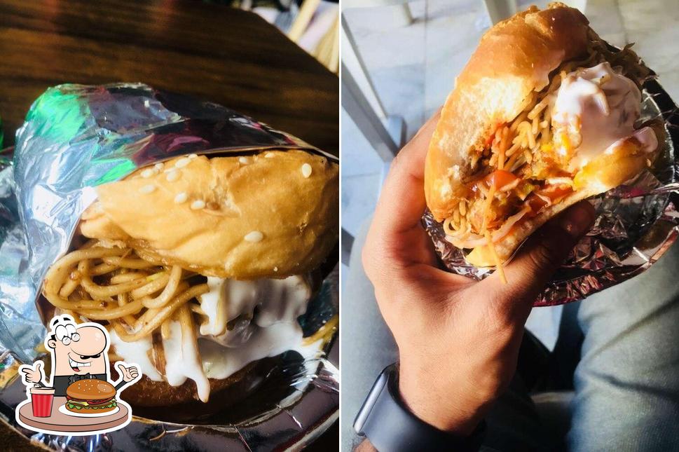 Get a burger at Raju Chat Bhandar