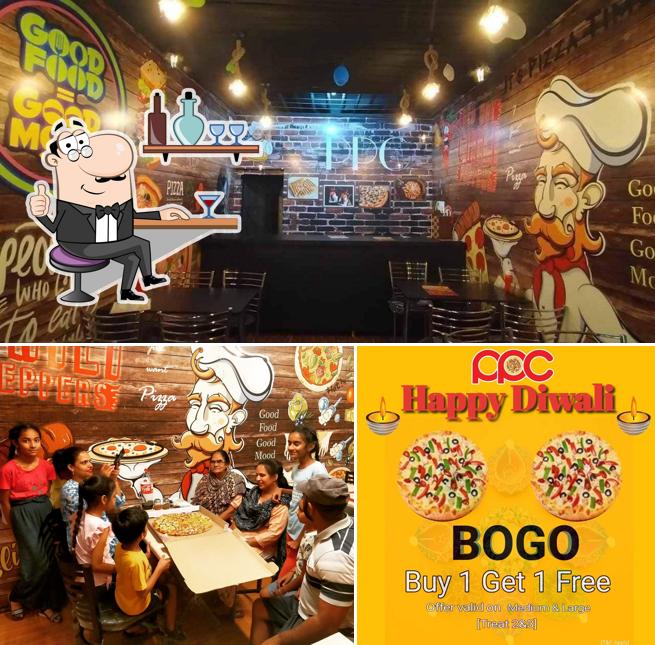This is the photo displaying interior and food at Pizza Prime Cafe (PPC)