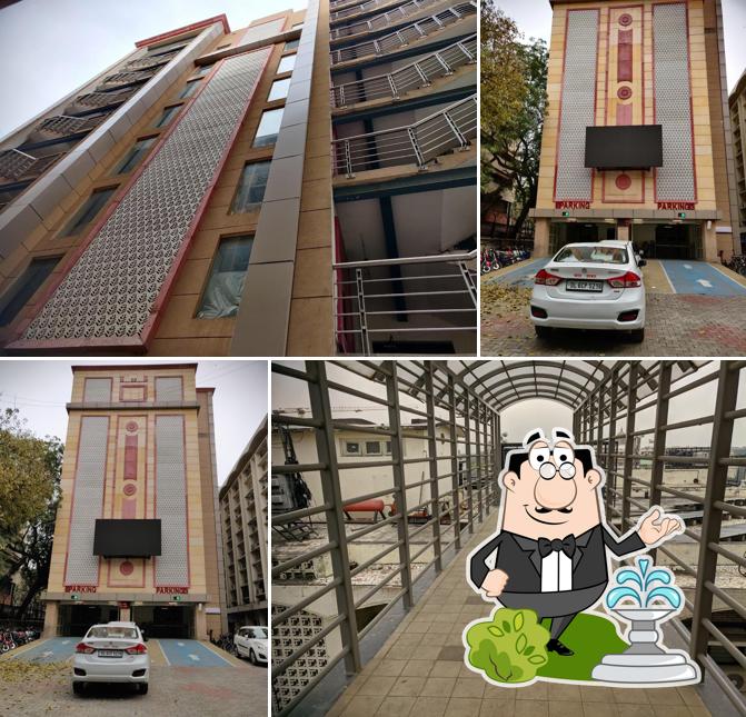 The exterior of Roof Top Cafe Transport Bhawan