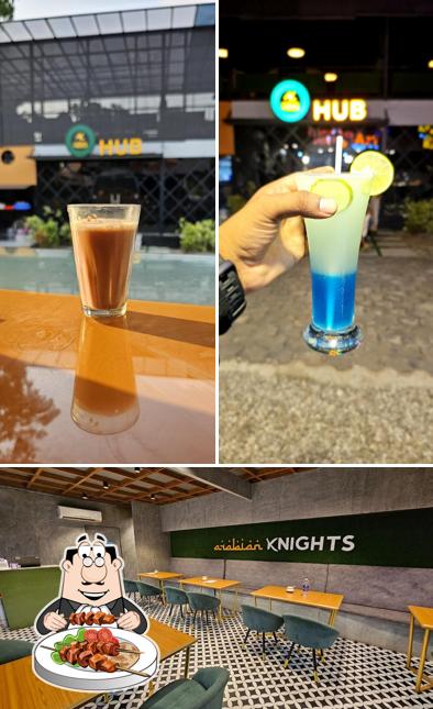 This is the photo depicting food and interior at ARABIAN KNIGHTS HUB