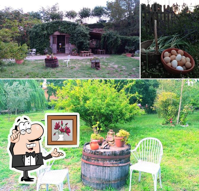 La interni e cibo del ristorante