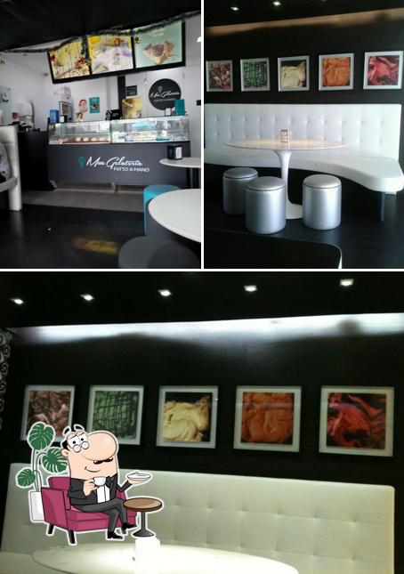 O interior do Max Gelateria - Beira Mar