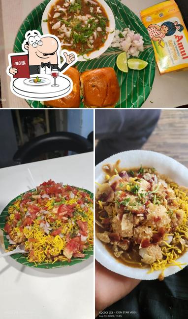 Food at Sri Vedhashree chat and ice cream