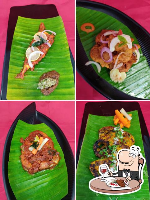 Meat dishes are available at Fish Adda