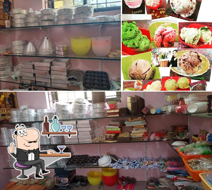 Among different things one can find interior and food at Baker's Delight