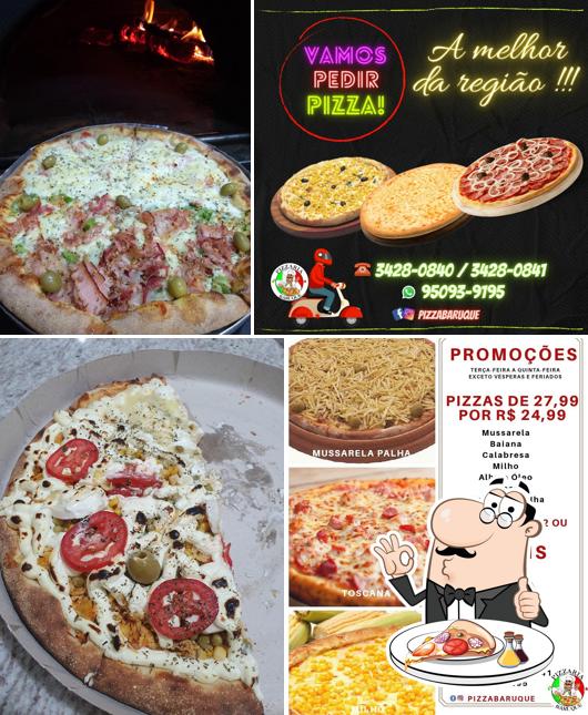 Consiga pizza no Pizzaria Baruque