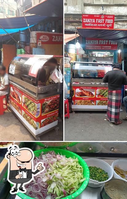 Among different things one can find interior and food at ZAKIYA FAST FOOD