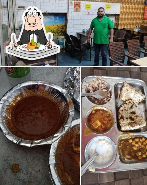 Take a look at the picture displaying food and beverage at Amritsari Dhaba
