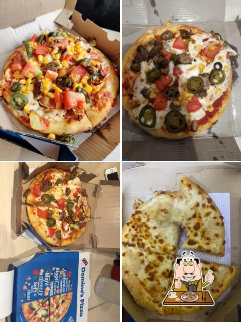 At Domino's Pizza, you can try pizza