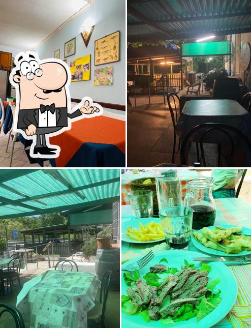 Gli interni di Osteria Il Cinquino