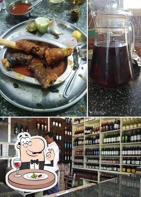 The restaurant's food and wine