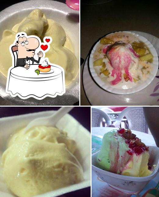Famous ice cream serves a variety of sweet dishes