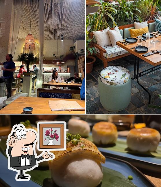 The image of interior and food at TSUKI : Authentic Pan Asian Restaurant