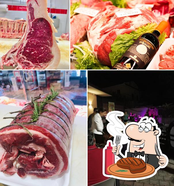 Scegli piatti di carne dal menu
