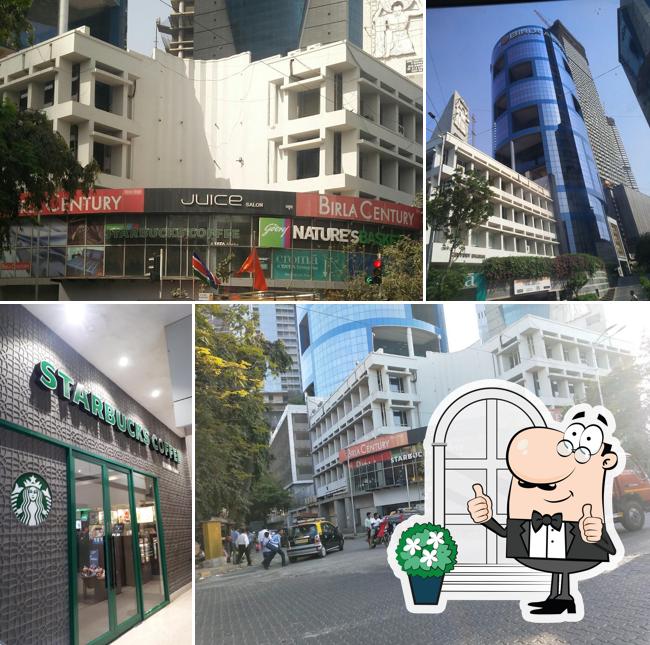 The exterior of Starbucks