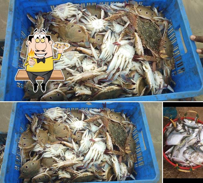 Try out various seafood items offered by Vinayak Resort