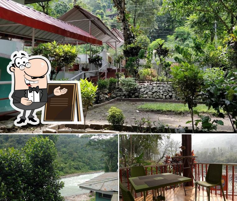 The restaurant's exterior and interior