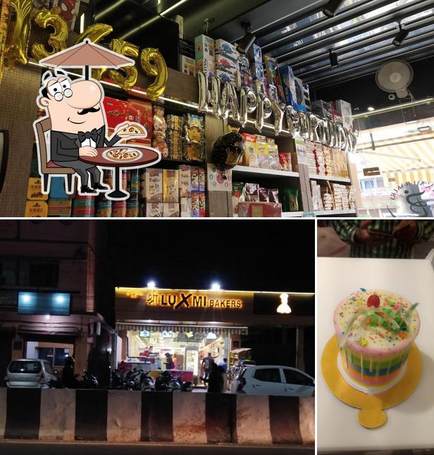 Check out the photo displaying exterior and cake at SHREE LUXMI BAKERS AND SWEETS