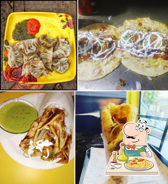 Food at Delhi Zaika Kathi Roll & Momos