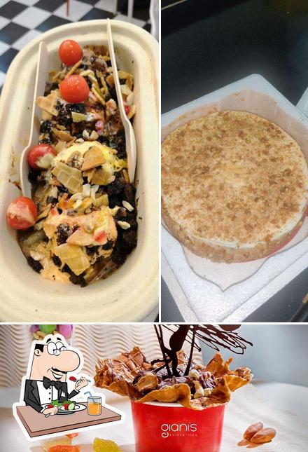 Food at Giani's Ice Cream, Shakes & Waffles