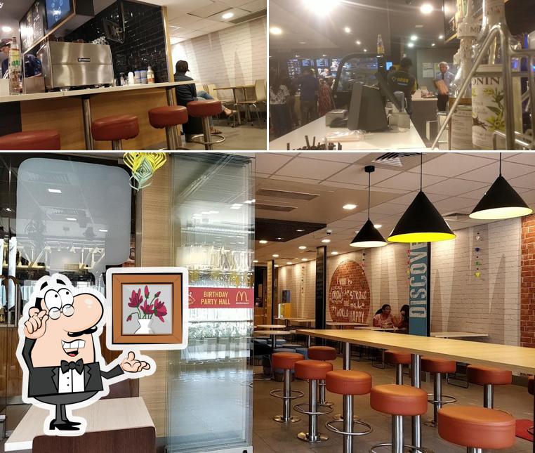 Take a seat at one of the tables at McDonald's