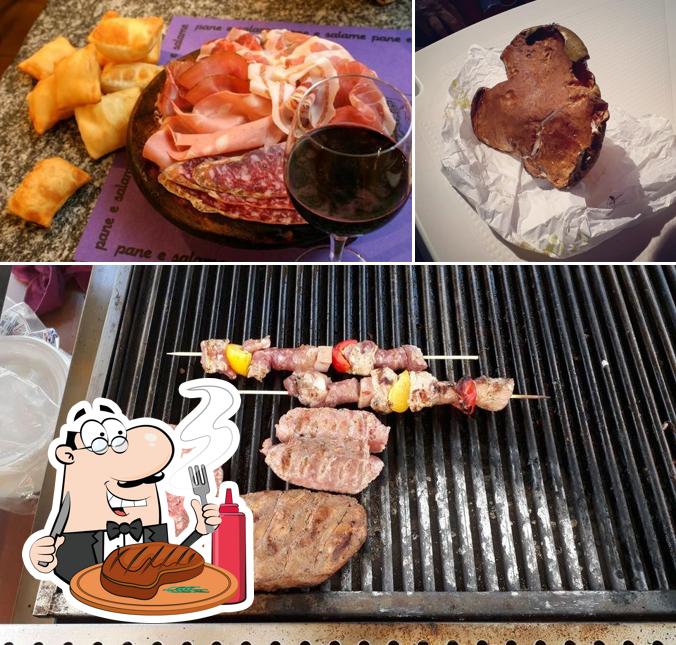 Ordina i un pasto a base di carne a Camping Le Piane