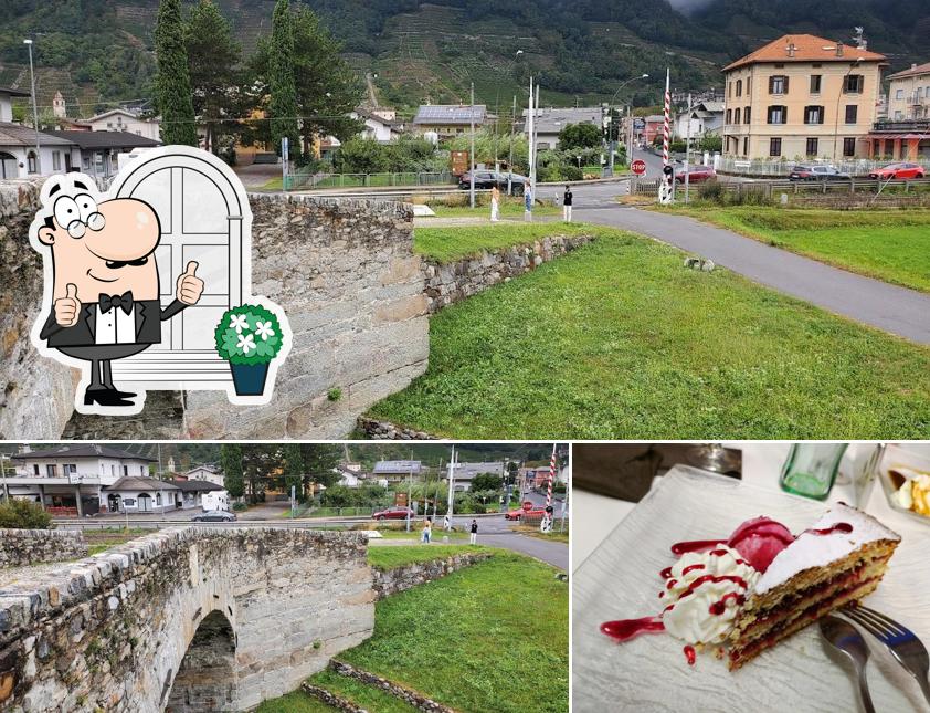 Guarda la immagine che mostra la esterno e dolce di Ristorante Pizzeria Al Ponte