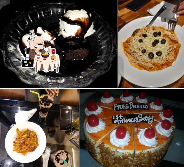 Food at Café Frespresso and 360 wood fire pizzeria