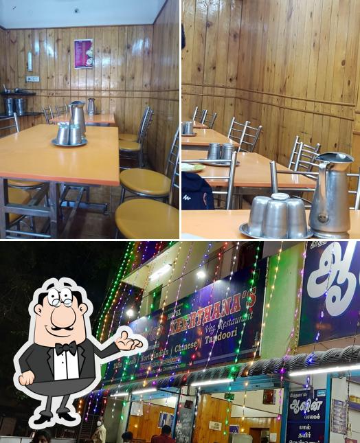 Check out the picture depicting interior and exterior at Keerthana's Idli shop