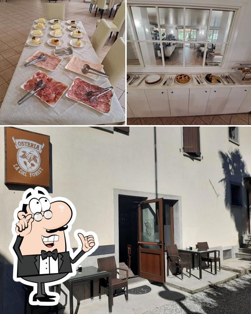 Gli interni di Osteria La Dal Forest
