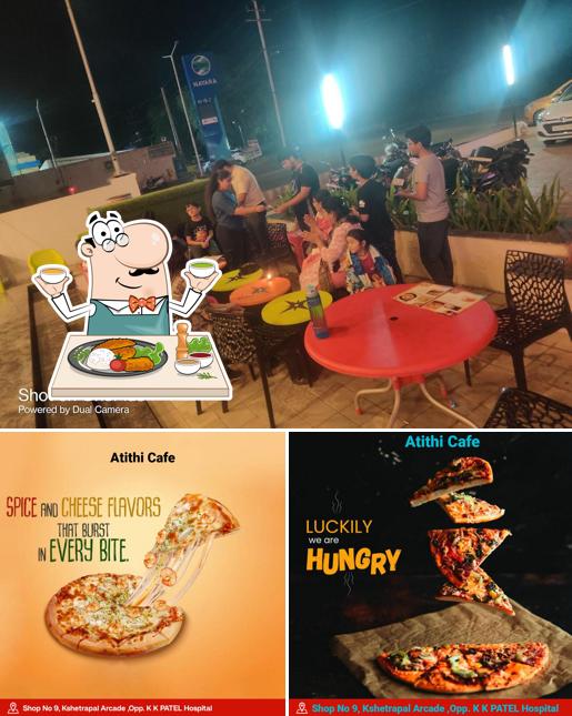 The photo of Atithi cafe’s food and interior
