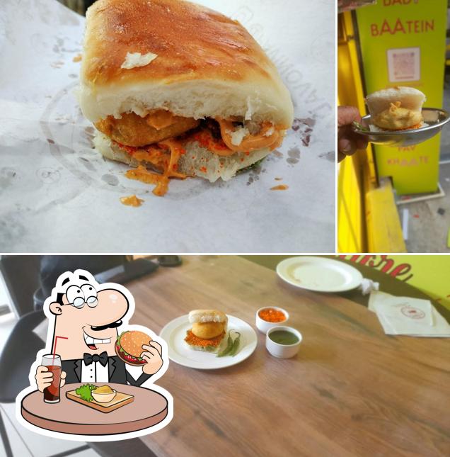 Get a burger at Pavino vada pav and cafe