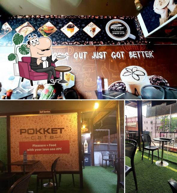 The interior of Pokket Cafe