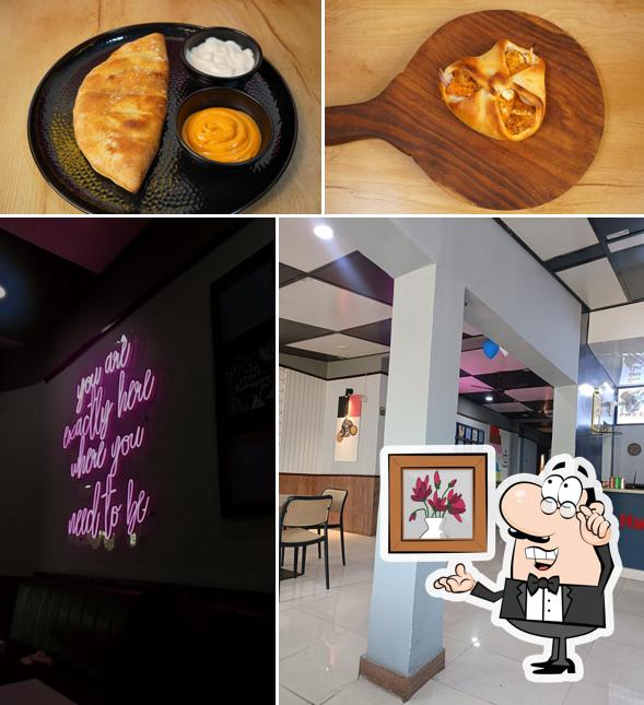 This is the photo showing interior and food at Hungry Point