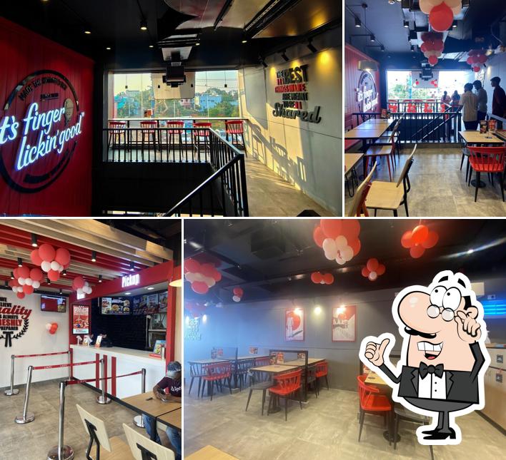 The interior of KFC