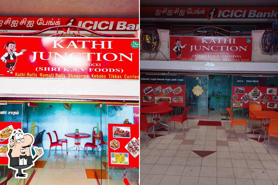 The interior of Kathi Junction Restaurant