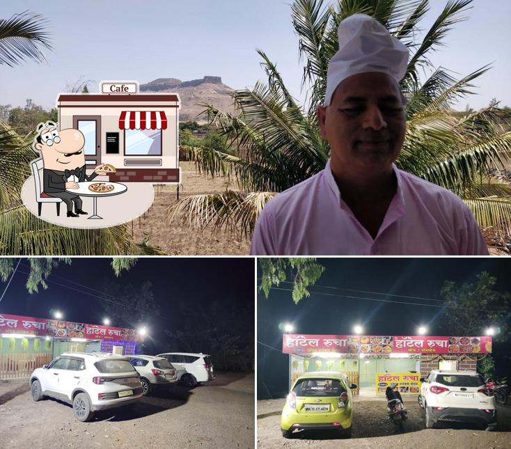 The exterior of Hotel Rucha