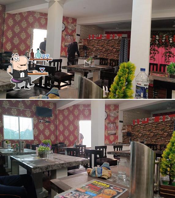 The interior of Rudra family restaurant