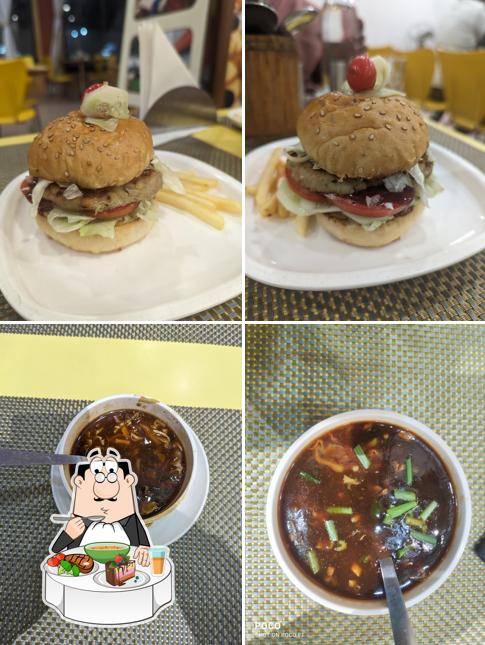 Hot and sour soup at SideWalk Coffee Shop