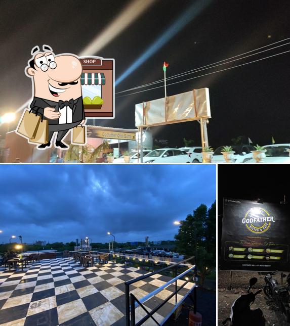 Enjoy the view at the outside area of Godfather Cafe