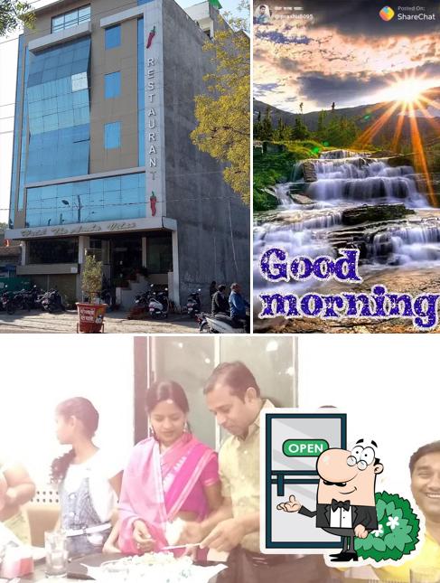 The image of exterior and cake at Mirchi Restaurant